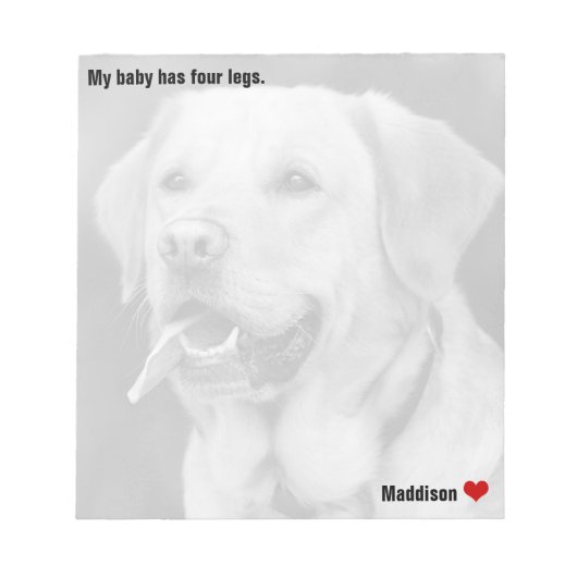 カスタム大きな白黒フォトペパーソナライズされたット ノートパッド (正面)