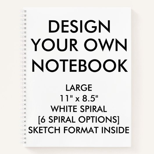 カスタム大き空白のいスケッチ ノートブック (正面)