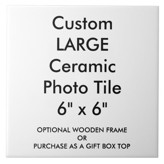 カスタム大セラミックフォトタイル6" x 6" タイル (正面)