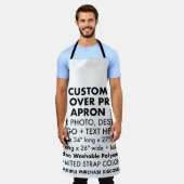 カスタム大パーソナライズされたオールオーバープリントエプロン エプロン (着用した状態)