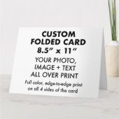 カスタム大パーソナライズされた幅8.5インチx 11インチ折り畳みカード カード (正面)