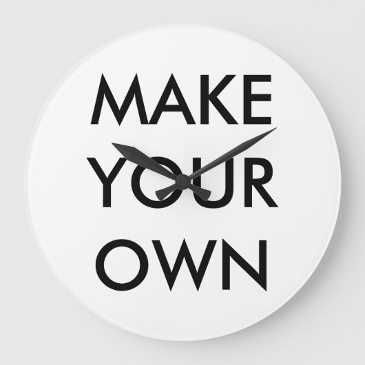 カスタム大パーソナライズされた10.75インチ丸壁時計 ラージ壁時計 (正面)