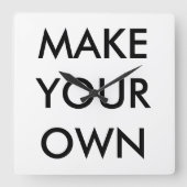 カスタム大パーソナライズされた10.75インチ角壁時計 スクエア壁時計 (正面)