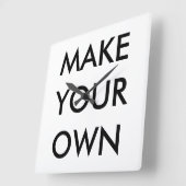 カスタム大パーソナライズされた10.75インチ角壁時計 スクエア壁時計 (傾斜)