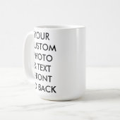 カスタム大パーソナライズされた15ozクラシック写真MAG コーヒーマグカップ (正面左)
