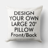 カスタム大パーソナライズされた20インチ装飾用クッション クッション (正面)