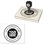 カスタム大ビジはっきりしたネスロゴ ラバースタンプ (押印)