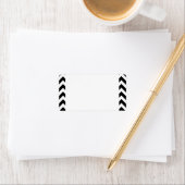 カスタム大モダン黒と白の山形 ラベル (インサイチュ)