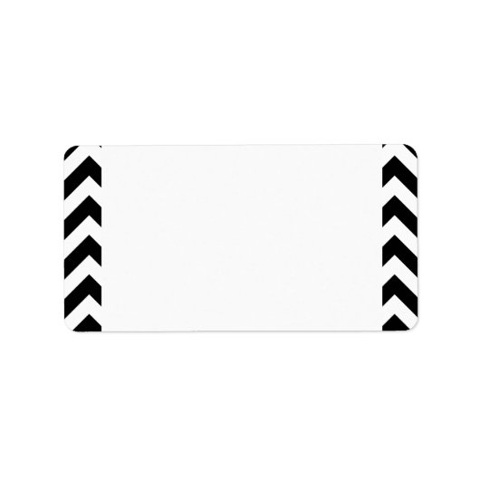 カスタム大モダン黒と白の山形 ラベル (正面)