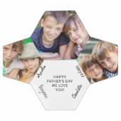 カスタム大事な行事3フォト署名済み サッカーボール (フラット)