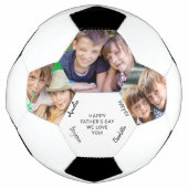 カスタム大事な行事3フォト署名済み サッカーボール (正面)