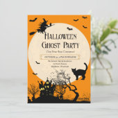 カスタム大人モダンのハロウィーンの衣装パーティー 招待状 (スタンド正面)