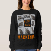 カスタム大学の写真と名前のパーソナライズされた女性 スウェットシャツ (正面)