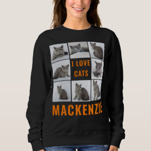 カスタム大学の写真と名前のパーソナライズされた女性 スウェットシャツ