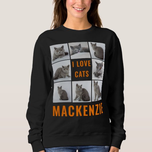 カスタム大学の写真と名前のパーソナライズされた女性 スウェットシャツ (正面)