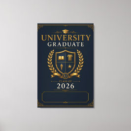 カスタム大学卒業クラスオブ2026 キャンバスプリント