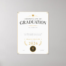 カスタム大学卒業証書 2026 キャンバスプリント