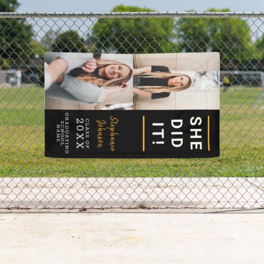 カスタム大学院写真お祝い 横断幕 (インサイチュ)