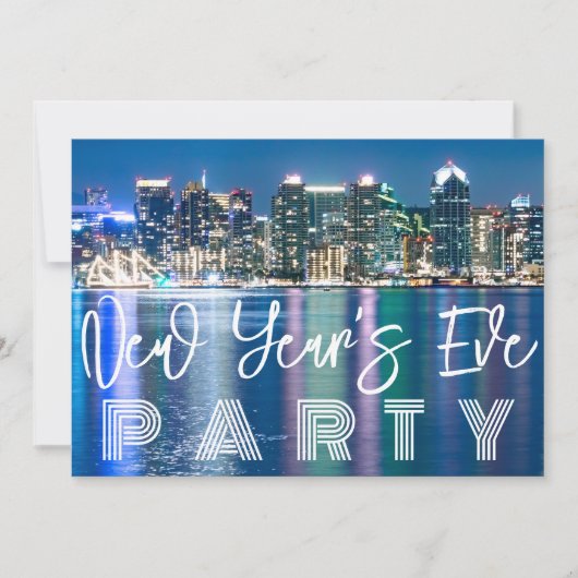 カスタム大晦日パーティー街並 招待状 (正面)