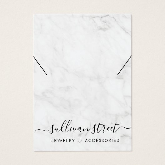 カスタム大理石ネックレス表示カード (正面)