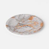 カスタム大理石&銅結婚紙プレート ペーパープレート (アングル)