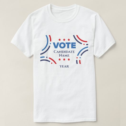 カスタム大統領のパーソナライズされた選挙運動 Tシャツ (デザイン正面)