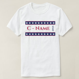 カスタム大統領のパーソナライズされた選挙運動 Tシャツ