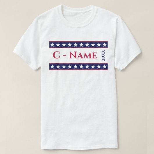 カスタム大統領のパーソナライズされた選挙運動 Tシャツ (デザイン正面)