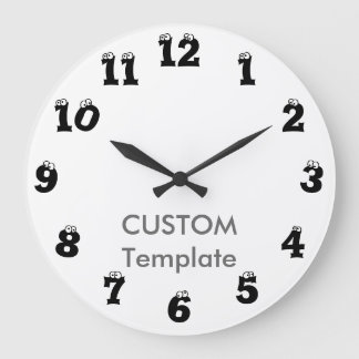 カスタム大10.75インチ丸壁時計眼球 ラージ壁時計