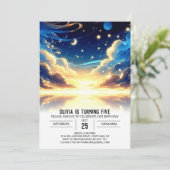 カスタム天体デジタル誕生日 招待状 (スタンド正面)