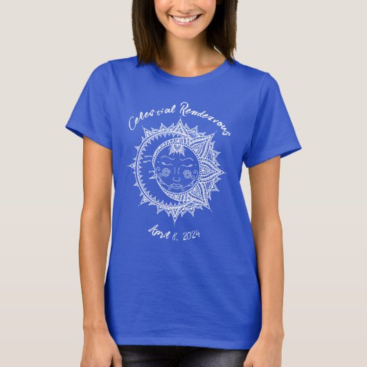 カスタム天体ランデブー日食 Tシャツ (正面)