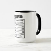 カスタム夫の栄養事実マグカップ マグカップ (正面右)