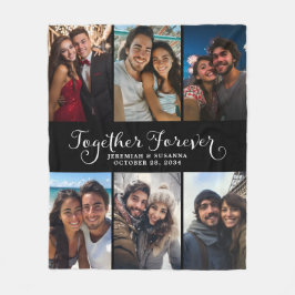 カスタム夫婦が永遠にフォトコラージュ フリースブランケット