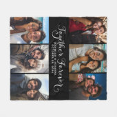 カスタム夫婦が永遠にフォトコラージュ フリースブランケット (正面(横))