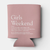 カスタム女の子の週末の定義ほこりっぽいバラ 缶クーラー (裏面)