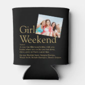 カスタム女の子の週末の定義フォト 缶クーラー (裏面)