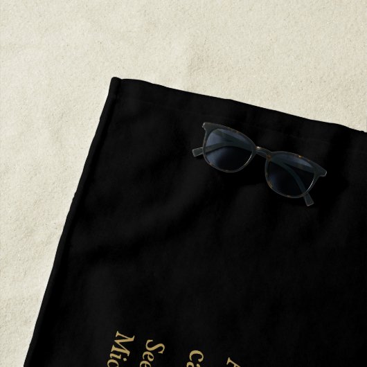 カスタム女の子の週末の定義ブラックと金ゴールド ビーチタオル (インサイチュ)