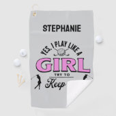 カスタム女の遊子が好き ゴルフタオル (インサイチュ)