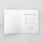 カスタム女児誕生のお知らせ 案内状 (内部)