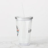 カスタム女子の旅行進行中のグラデーションおもしろい アクリルタンブラー (左)