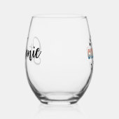 カスタム女子の旅行進行中のグラデーションおもしろい ステムなしワイングラス (右)