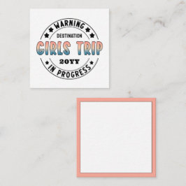 カスタム女子の旅行進行中のグラデーションおもしろい ノートカード