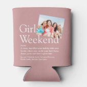 カスタム女子ウィークエンド定義ほこりっぽいバラ写真 缶クーラー (裏面)