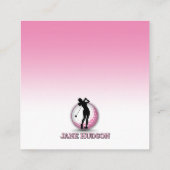 カスタム女子エレガントゴルファー単線デザイン エンクロージャーカード (裏面)