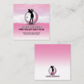 カスタム女子エレガントゴルファー単線デザイン エンクロージャーカード (正面/裏面)
