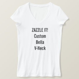 カスタム女子ベラVネックJersey Tシャツ空白の Tシャツ