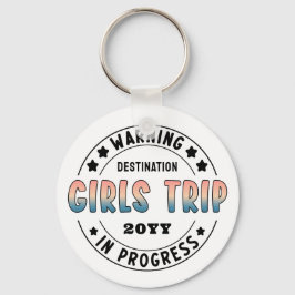 カスタム女子旅進行中 グラデーションおもしろ キーホルダー