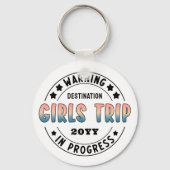 カスタム女子旅進行中 グラデーションおもしろ キーホルダー (裏面)