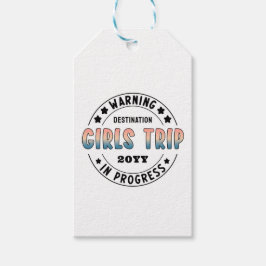 カスタム女子旅進行中 グラデーションおもしろ ギフトタグ