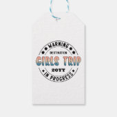 カスタム女子旅進行中 グラデーション面白い ギフトタグ (裏面)